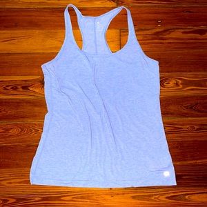 GAP FIT BREATHE BLUE HEATHER WORK OUT TOP T BACK